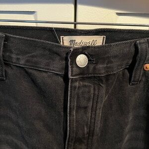 Madewell never worn black low slung straight denim